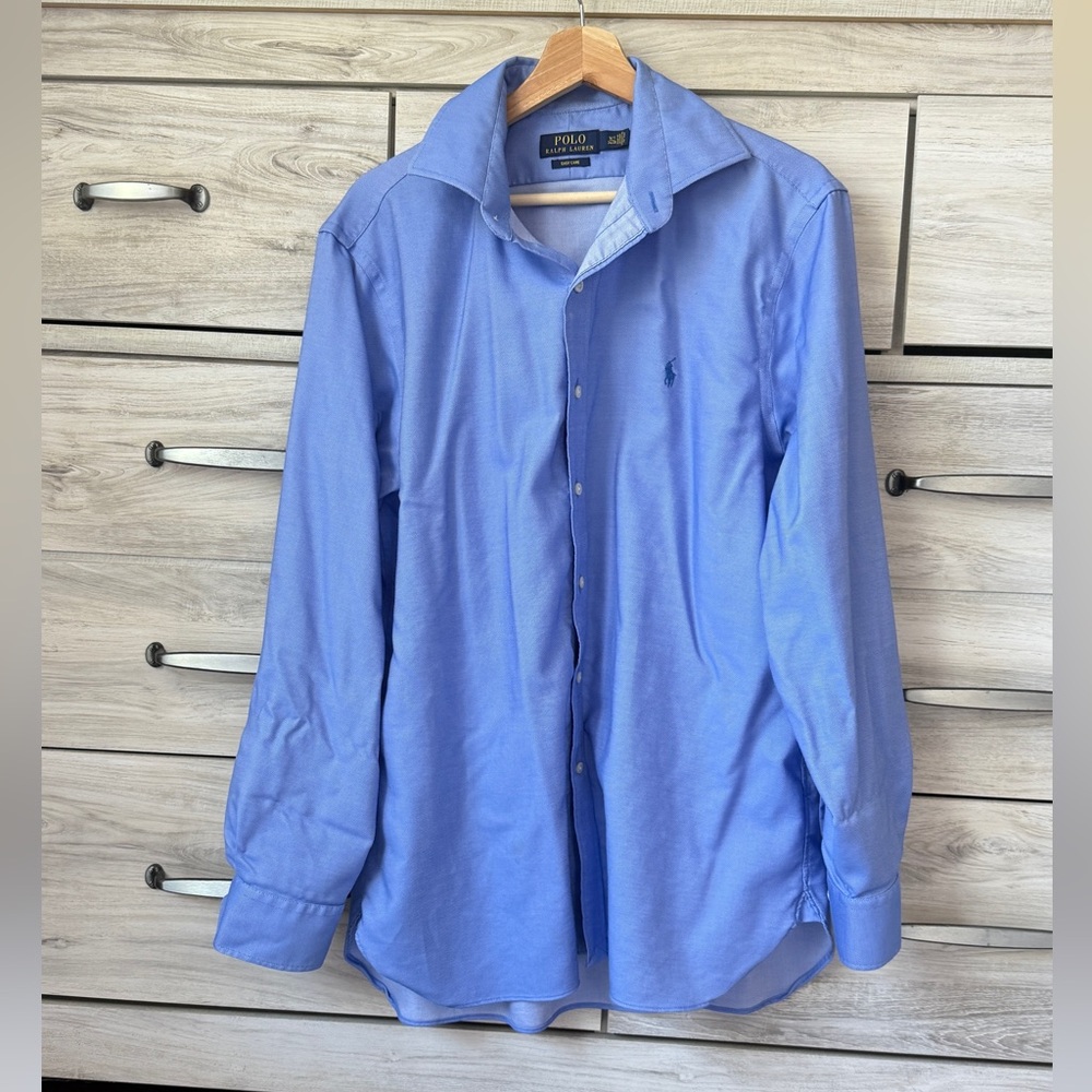 Polo by Ralph Lauren Men's easy care Blue Shirt size 34/35